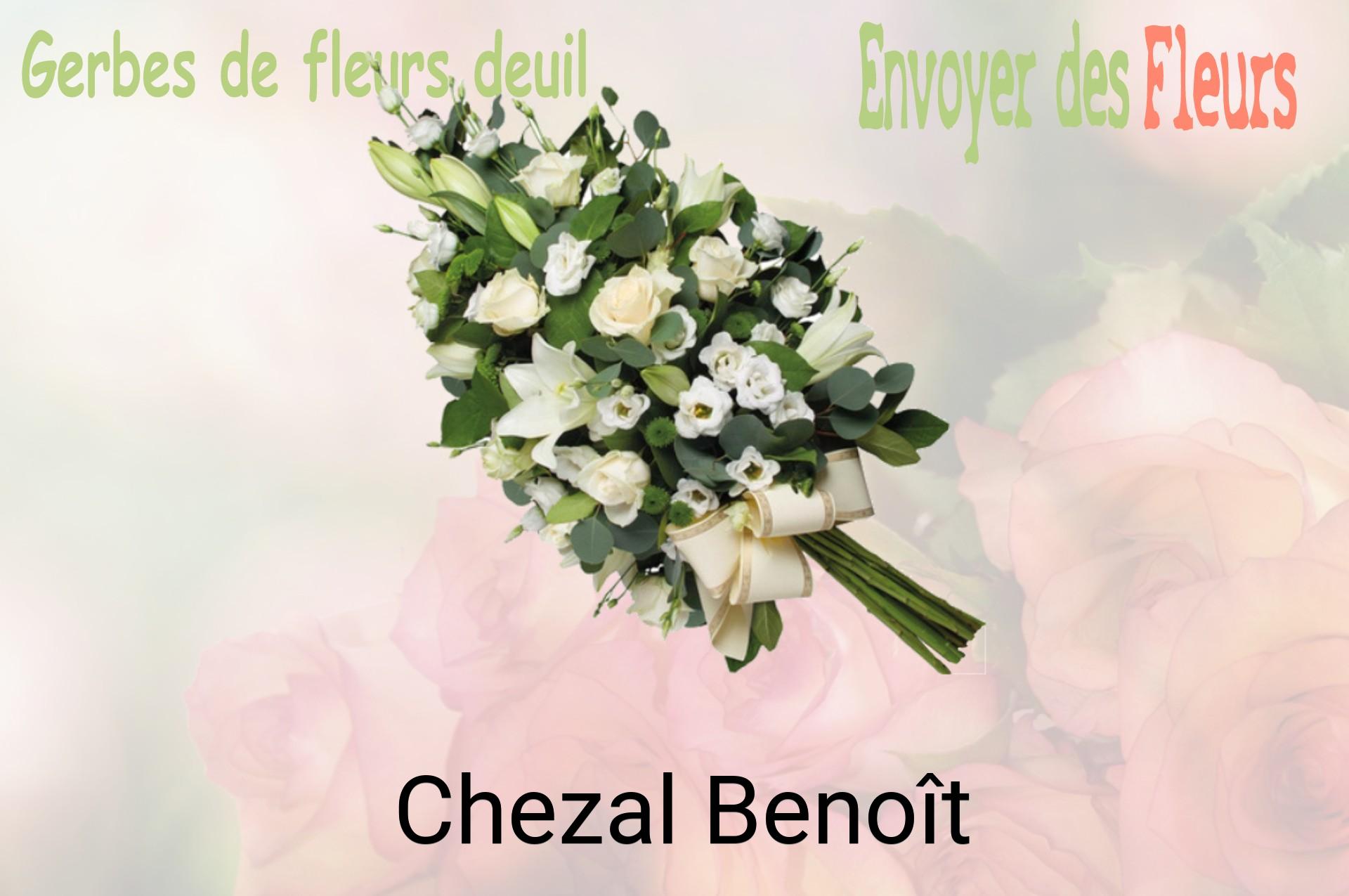Gerbe de fleurs de deuil livrée à Chezal-Benoît